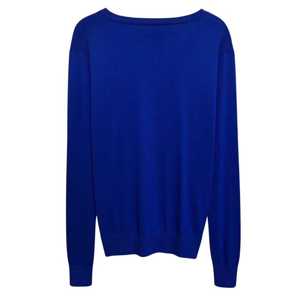 Ralph Lauren Sport Women's Size XL Blue Merino Wool Sweater Long Sleeve Preppy - Picture 2 of 8